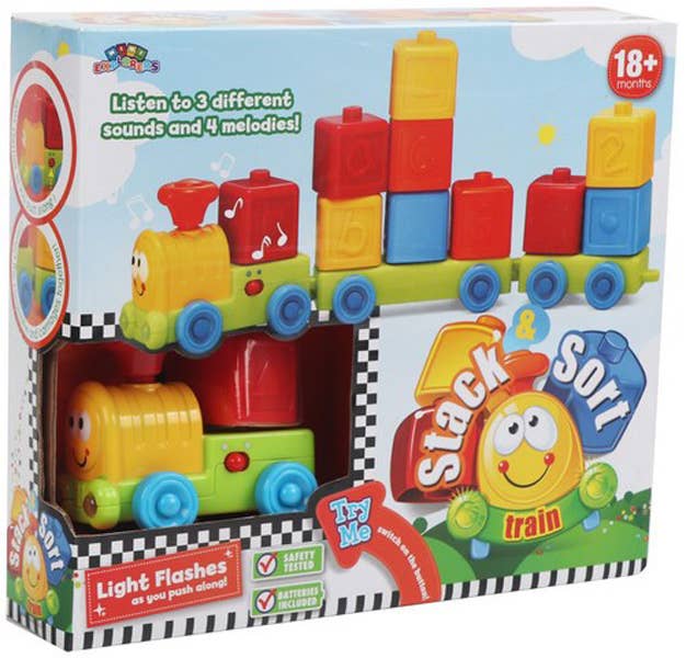 Toddlers Stack + Sort Train with Sound & Lights