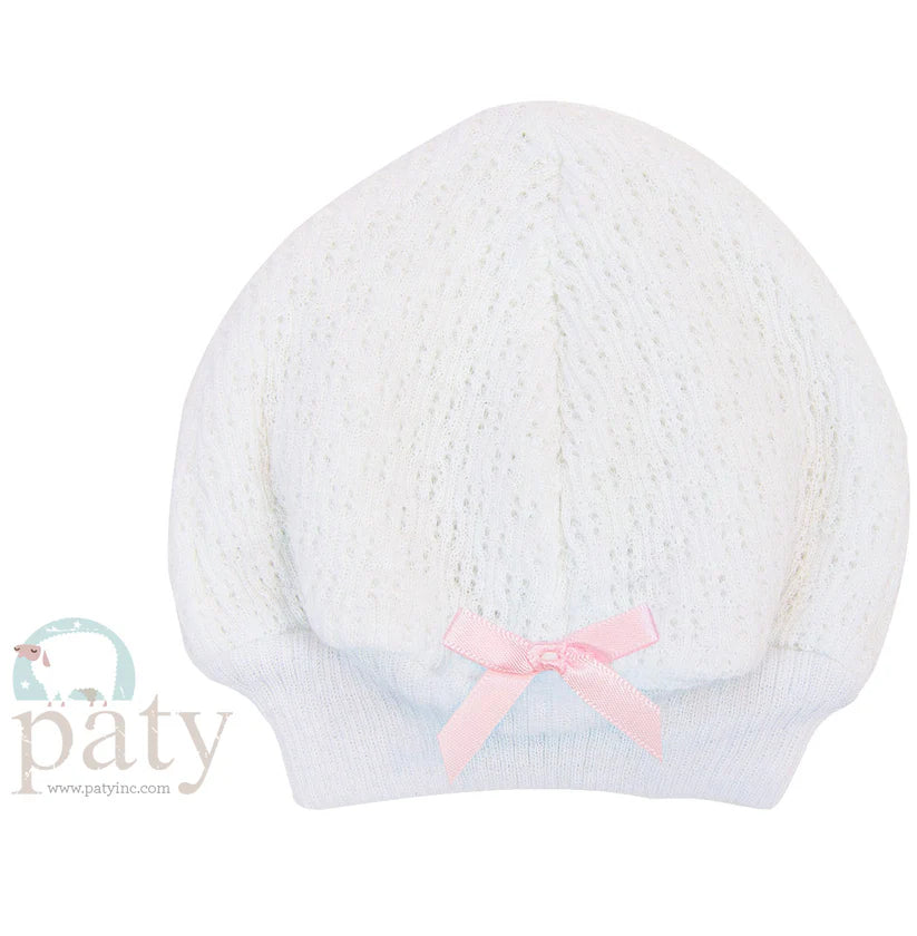 Paty Knit Beanie Cap with Bow