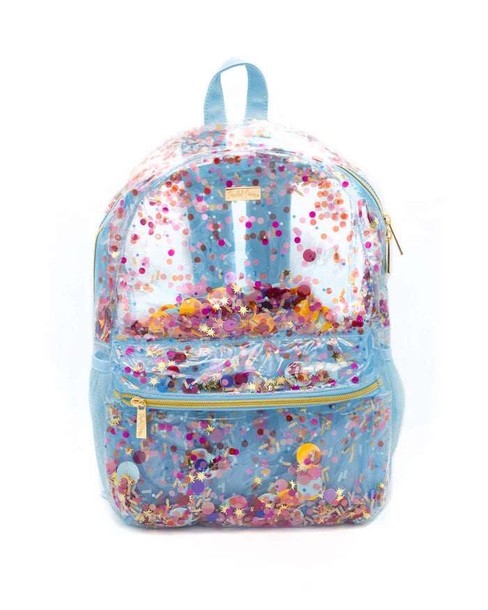 Blue Clear Confetti Backpack