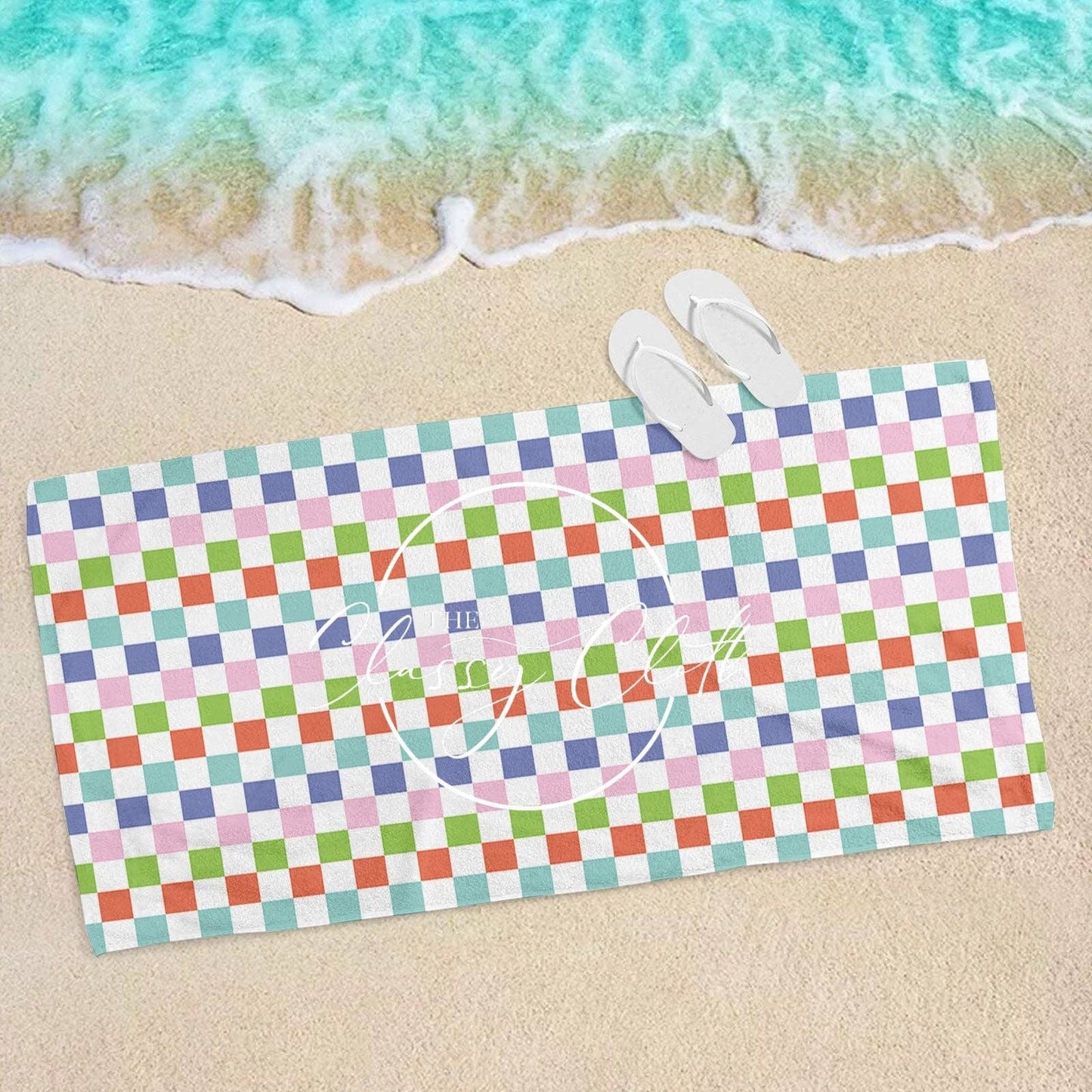 Beach Towel- Multicolored Checkered