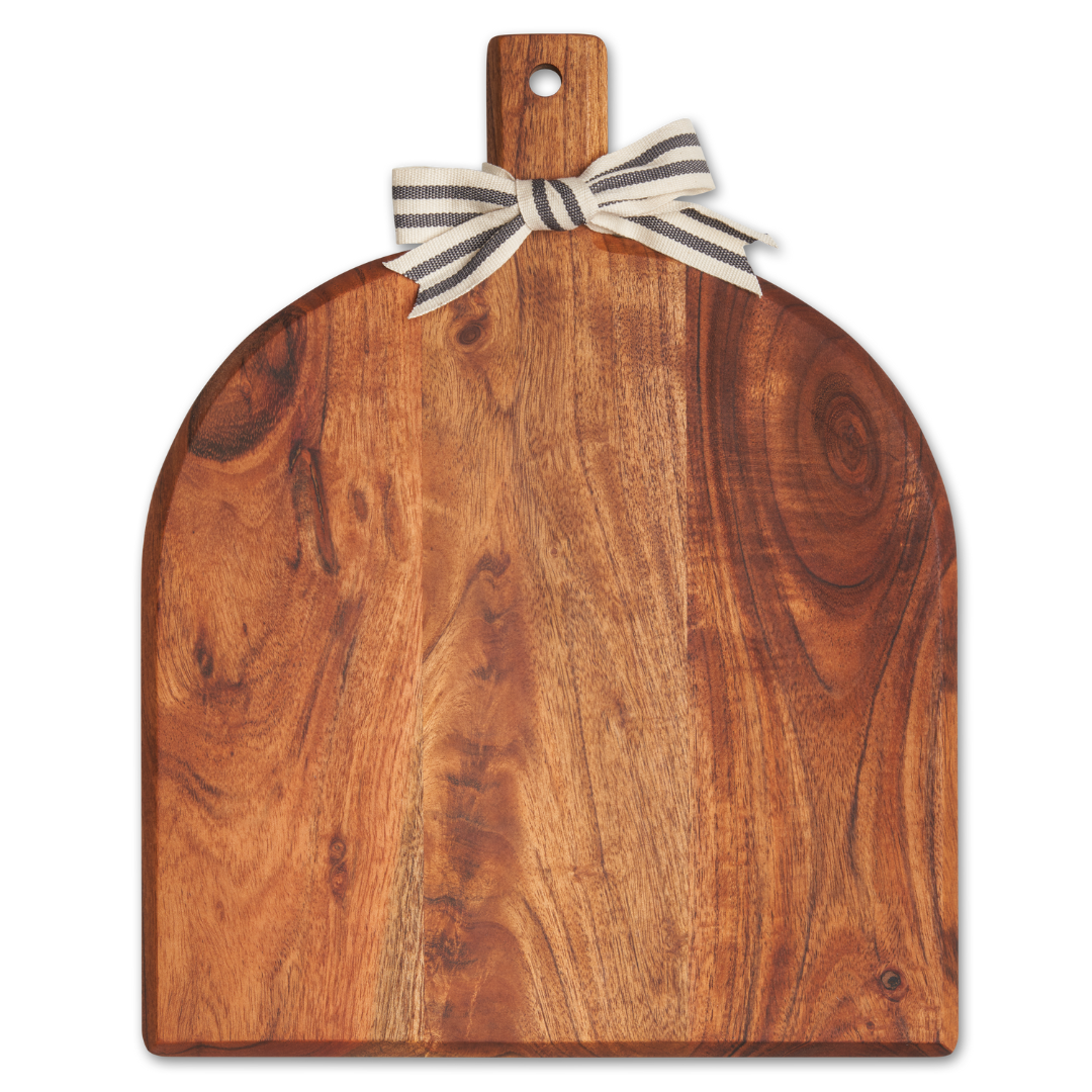 Acacia Bevel Board with Handle | Blank No Personalization