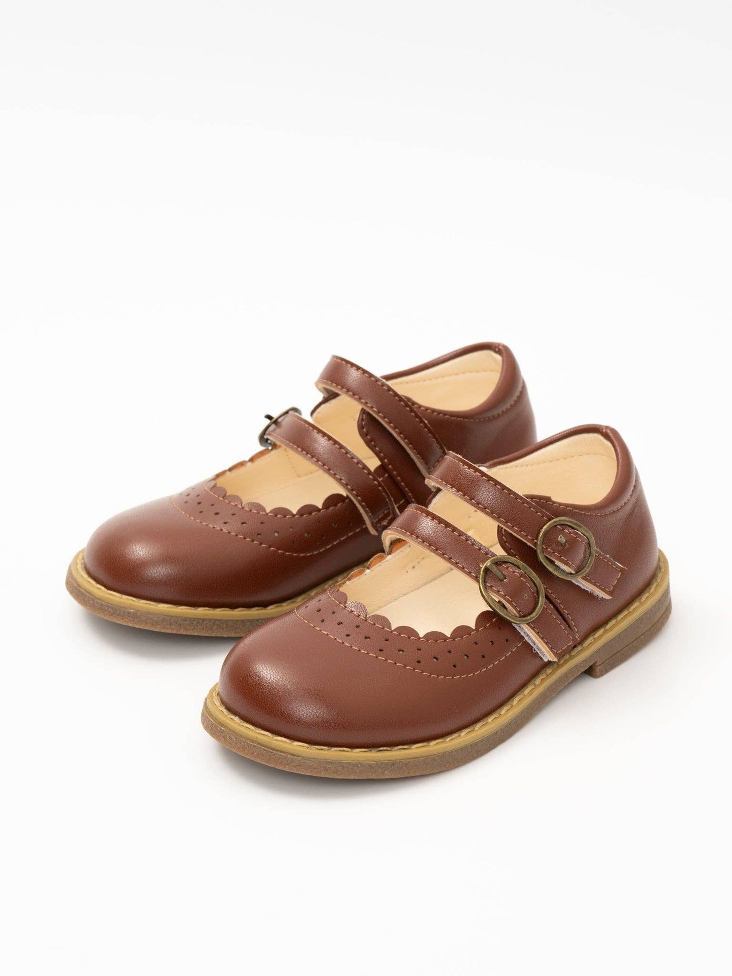 Double Buckle Mary Jane Hard Sole Shoes