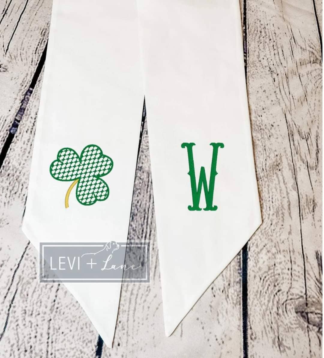 LONG Embroidery Wreath Sash Blanks – 100% Cotton