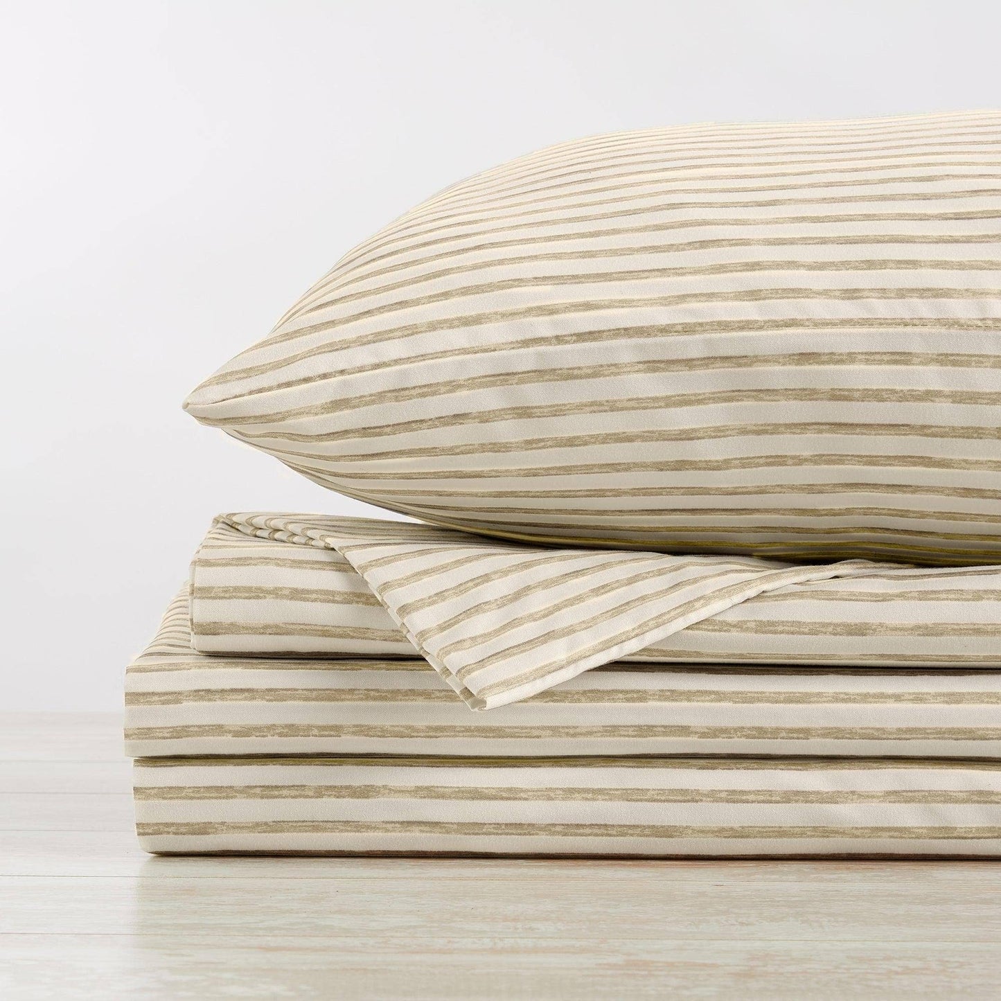 4-Piece Striped Microfiber Sheet Set - Evette Collection
