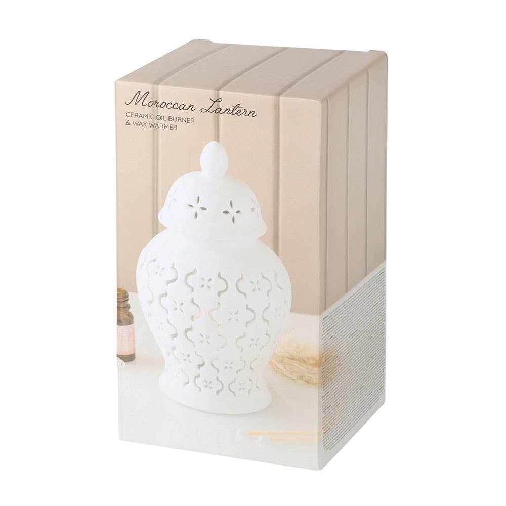 Moroccan Lantern Cut Out Oil Burner and Wax Warmer