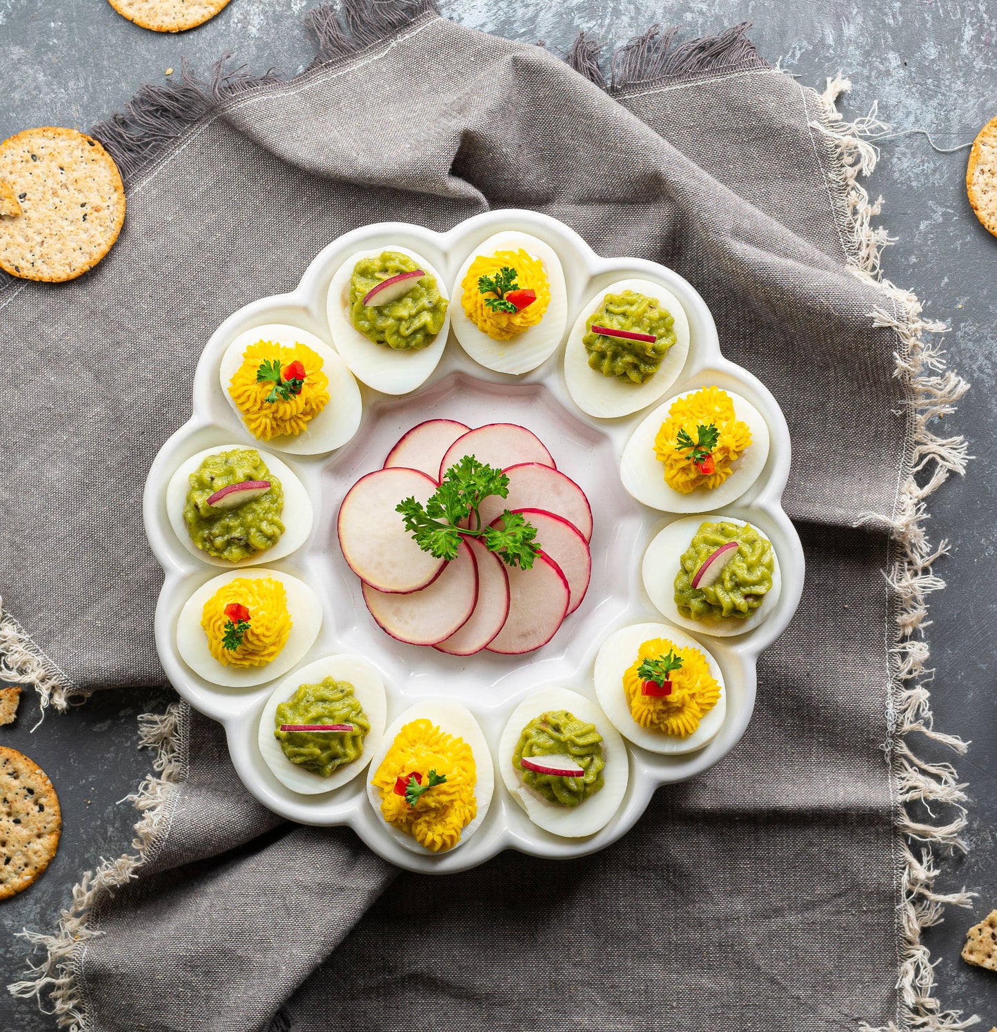 Kook Ceramic Round Egg Tray