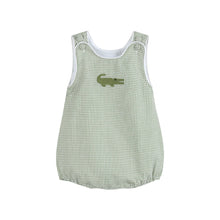 Load image into Gallery viewer, Gingham Alligator Bubble Romper
