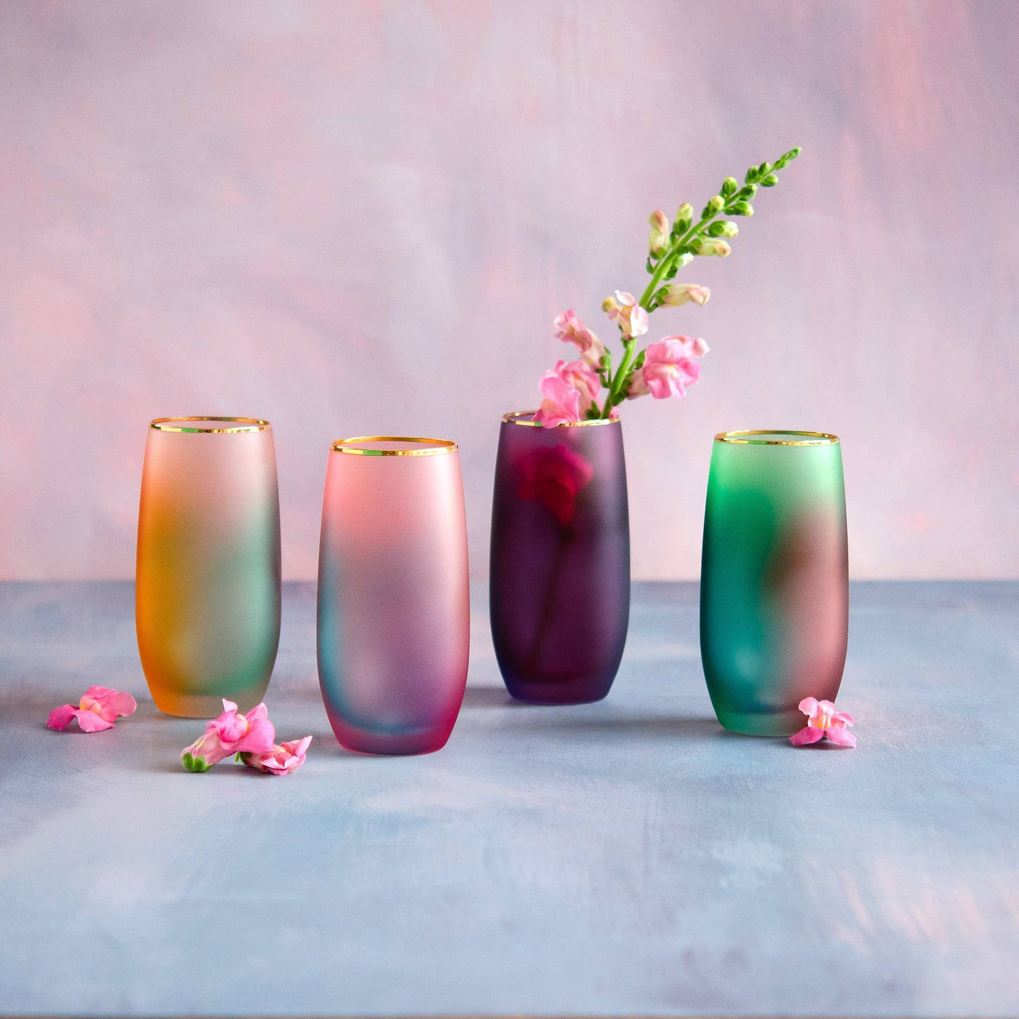 Frosted Ombre Rainbow Tumblers