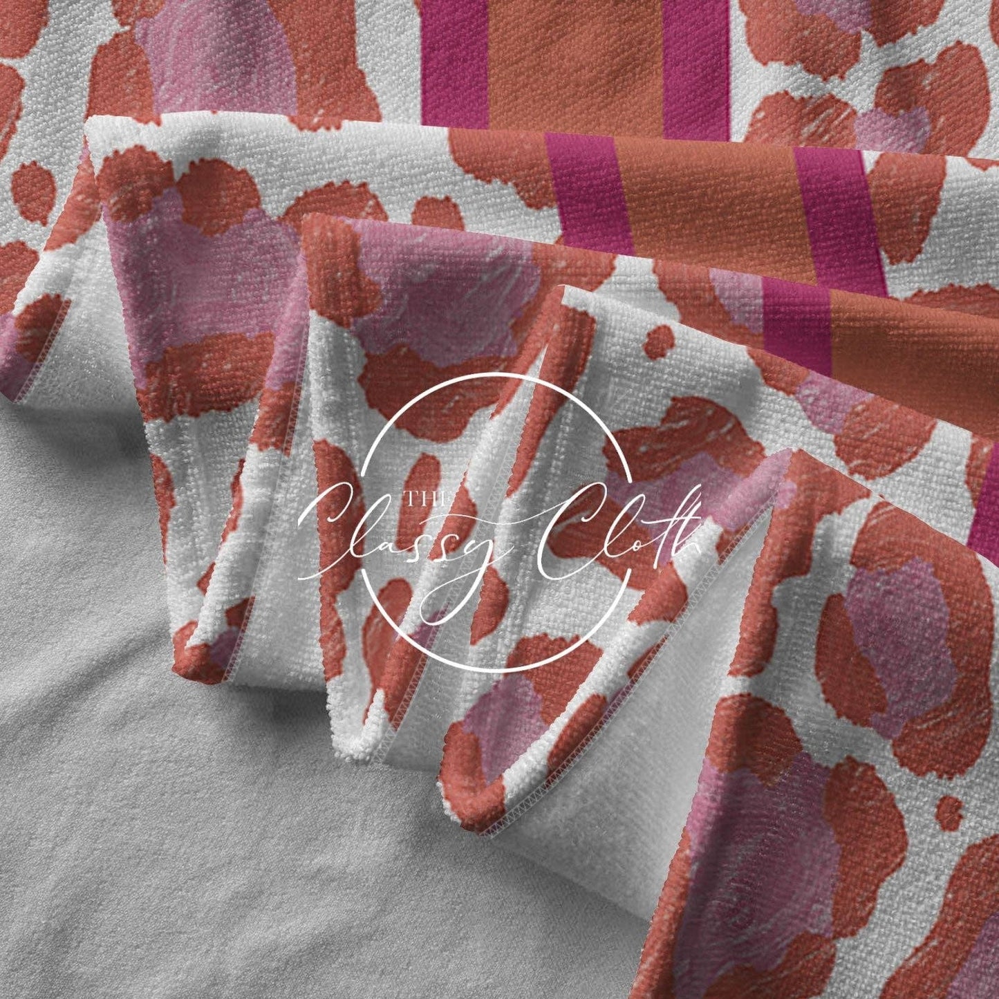 Beach Towel- Pink Leopard