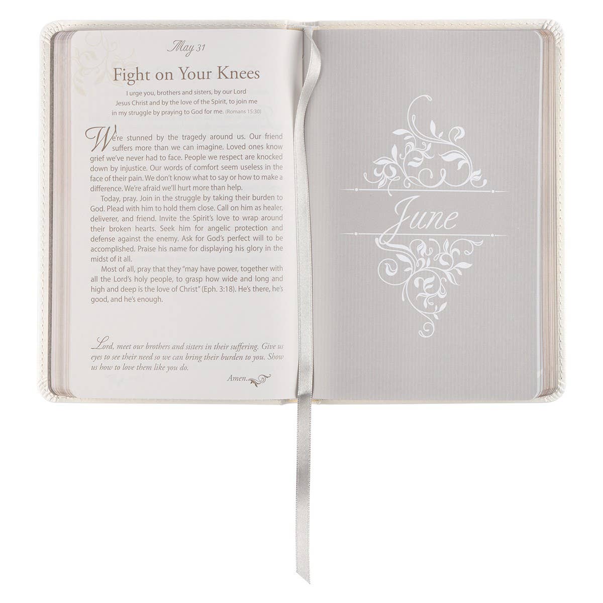 Devotional for Mr. & Mrs. - White Faux Leather
