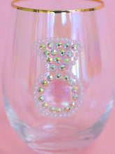 Load image into Gallery viewer, STEMLESS WINE GLASS WITH RHINESTONES
