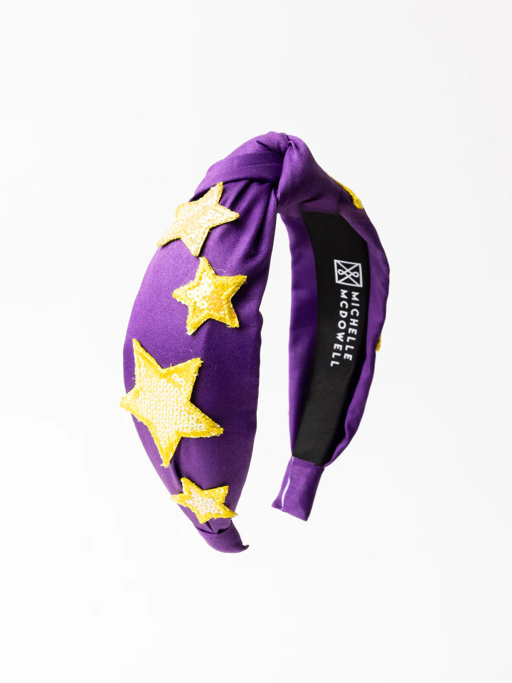 Headband Emma Purple And Gold