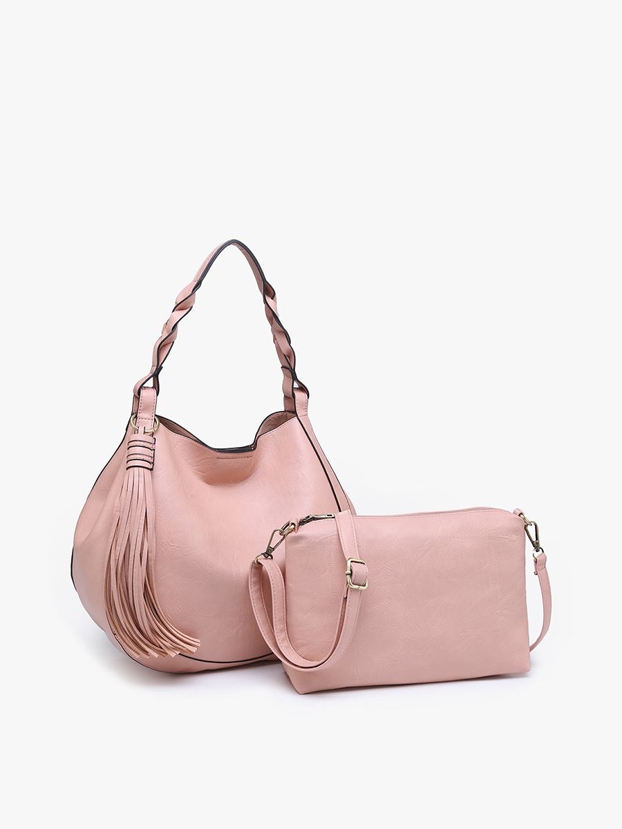 Eloise Large Tassel Hobo w/ Braided Handle