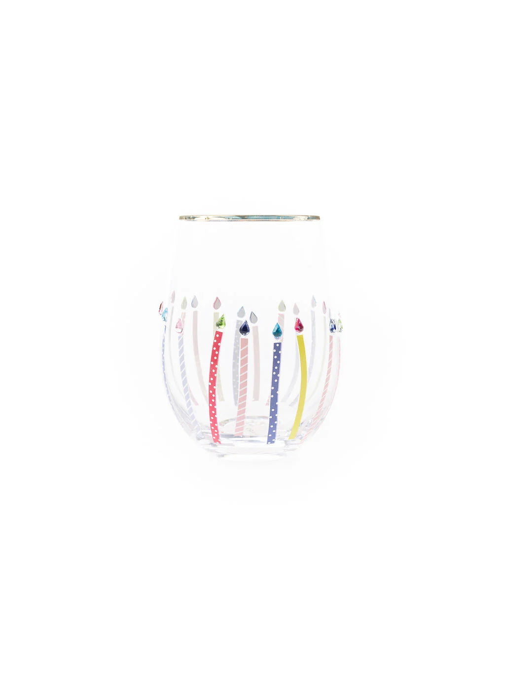 Rhinestone Birthday Collection Wine Glasses