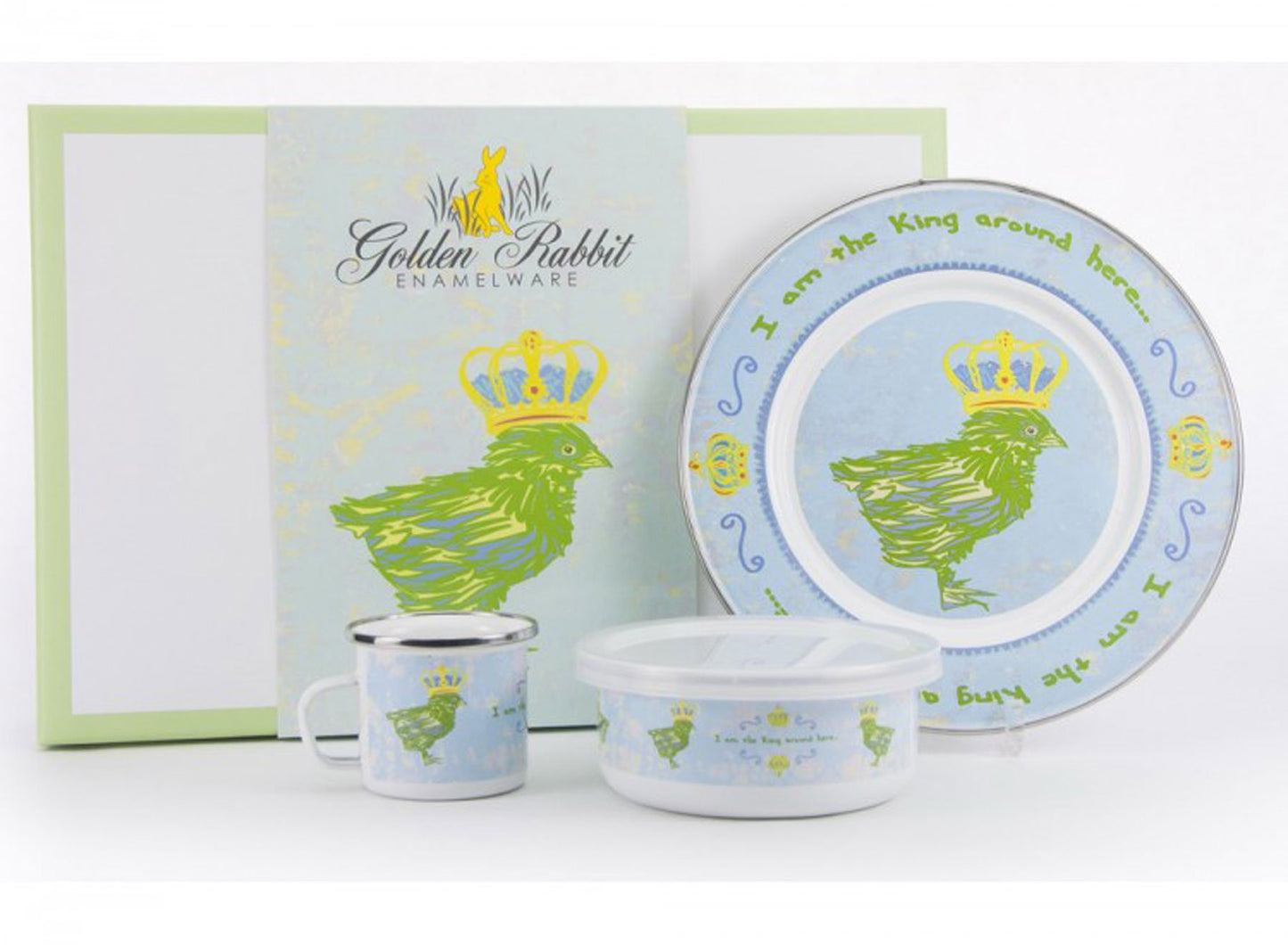 Golden Rabbit Enamelware Set