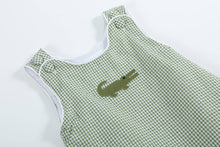 Load image into Gallery viewer, Gingham Alligator Bubble Romper
