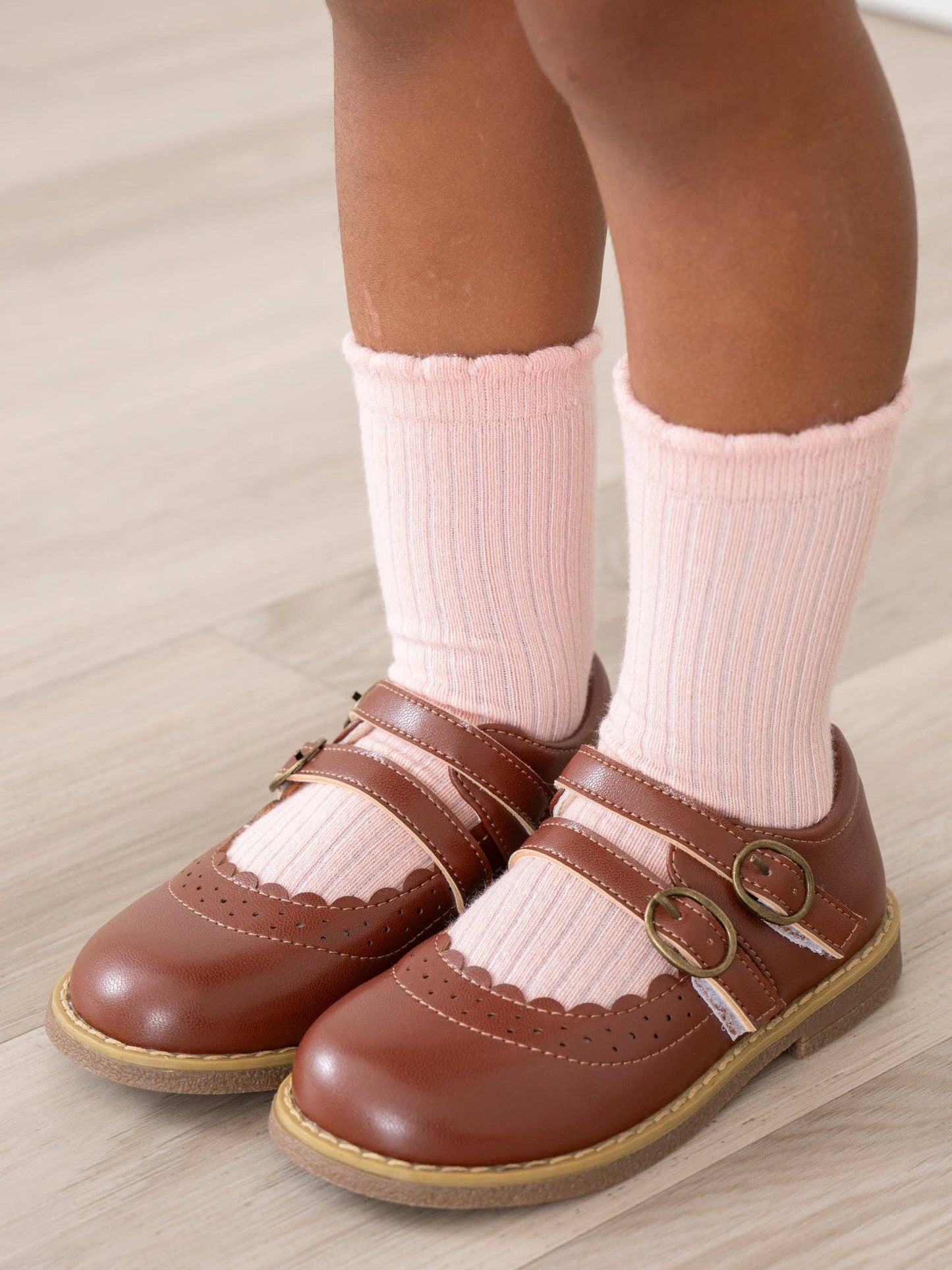 Double Buckle Mary Jane Hard Sole Shoes