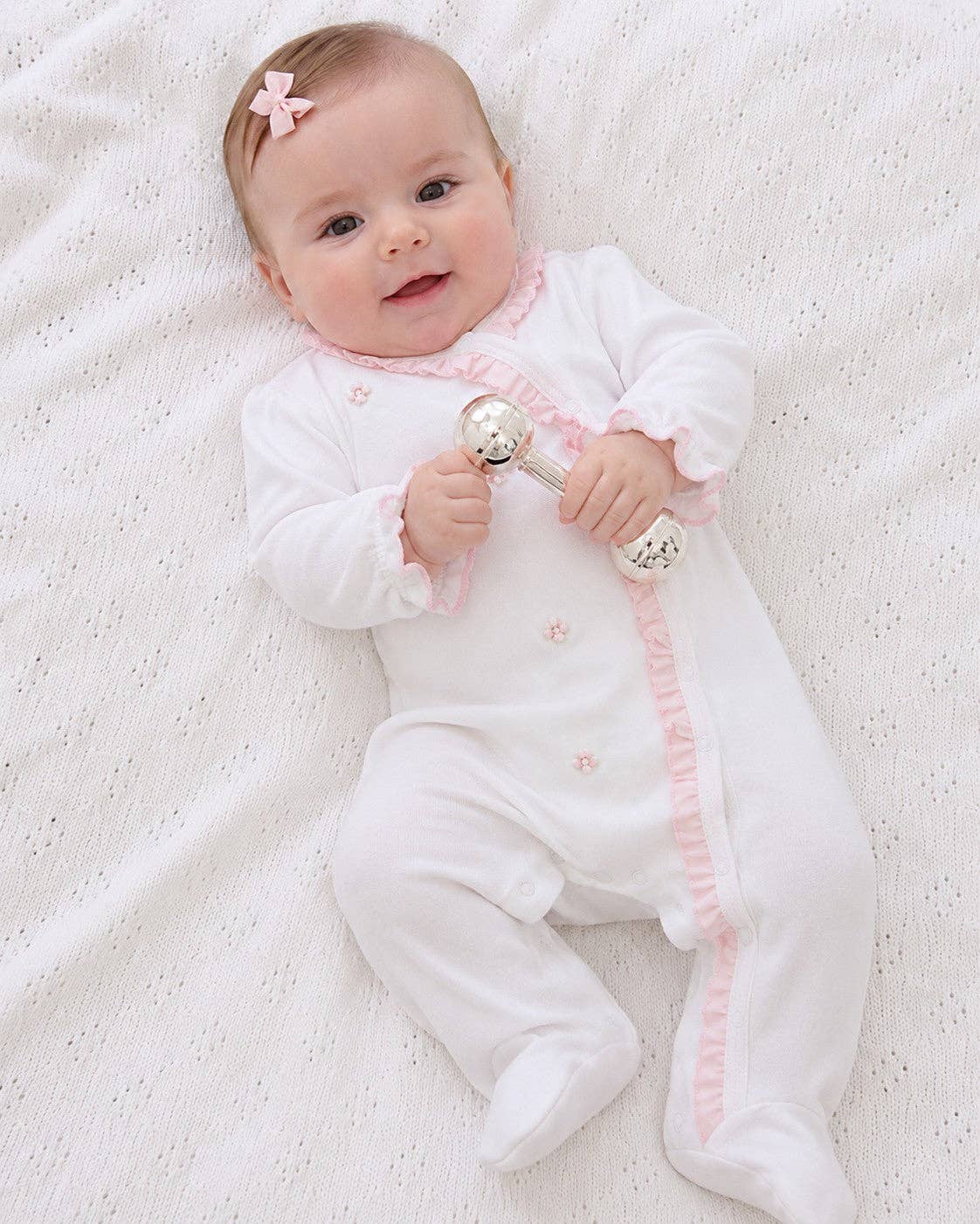 Baby Girl's Brielle Pima Cotton Footie