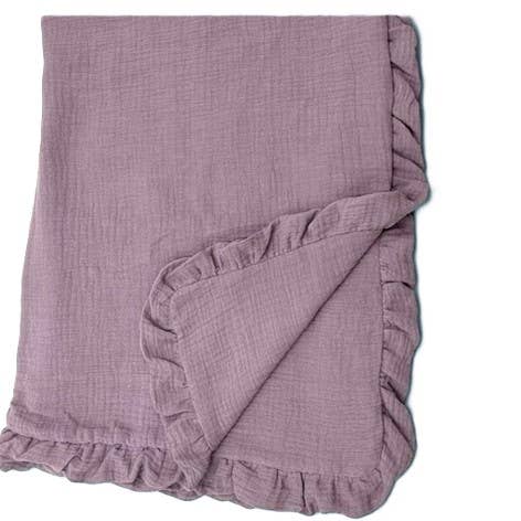 Muslin Ruffle Blanket - Baby Gift, Shower Gift, Newborn
