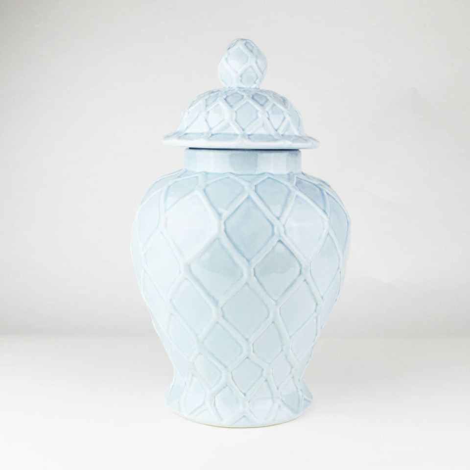 Large Light Blue Ginger Jar