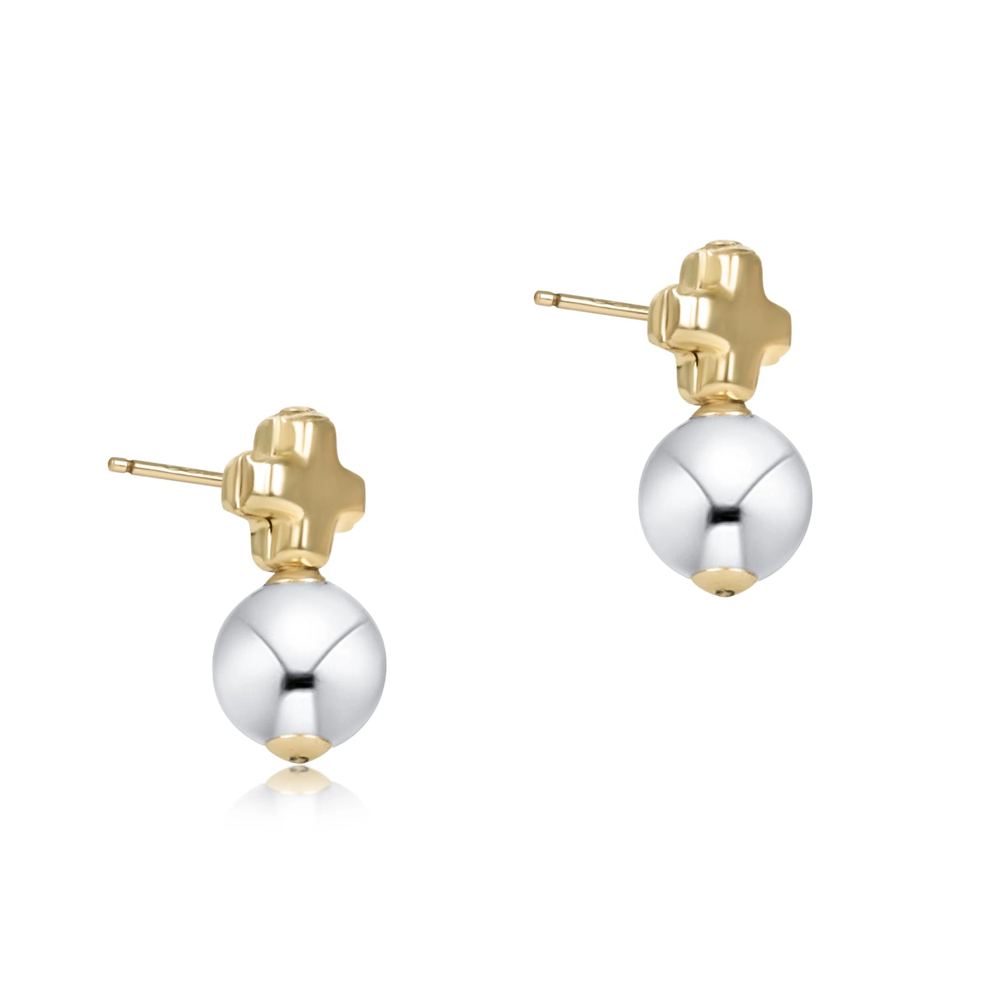 Signature Cross Small Mixed Metal Stud - 2 Styles