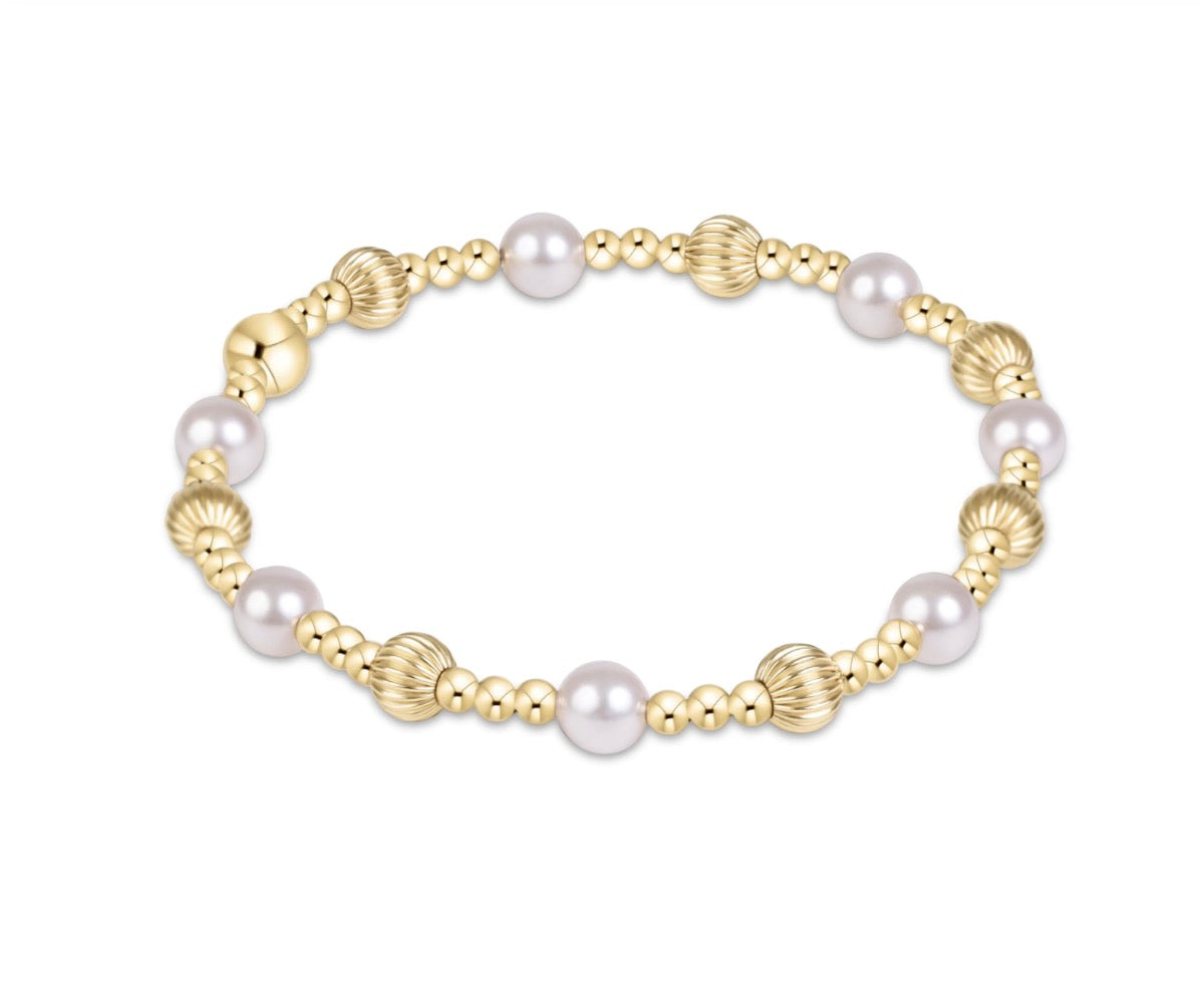 Enewton dignity sincerity gold 5mm pearl bracelet