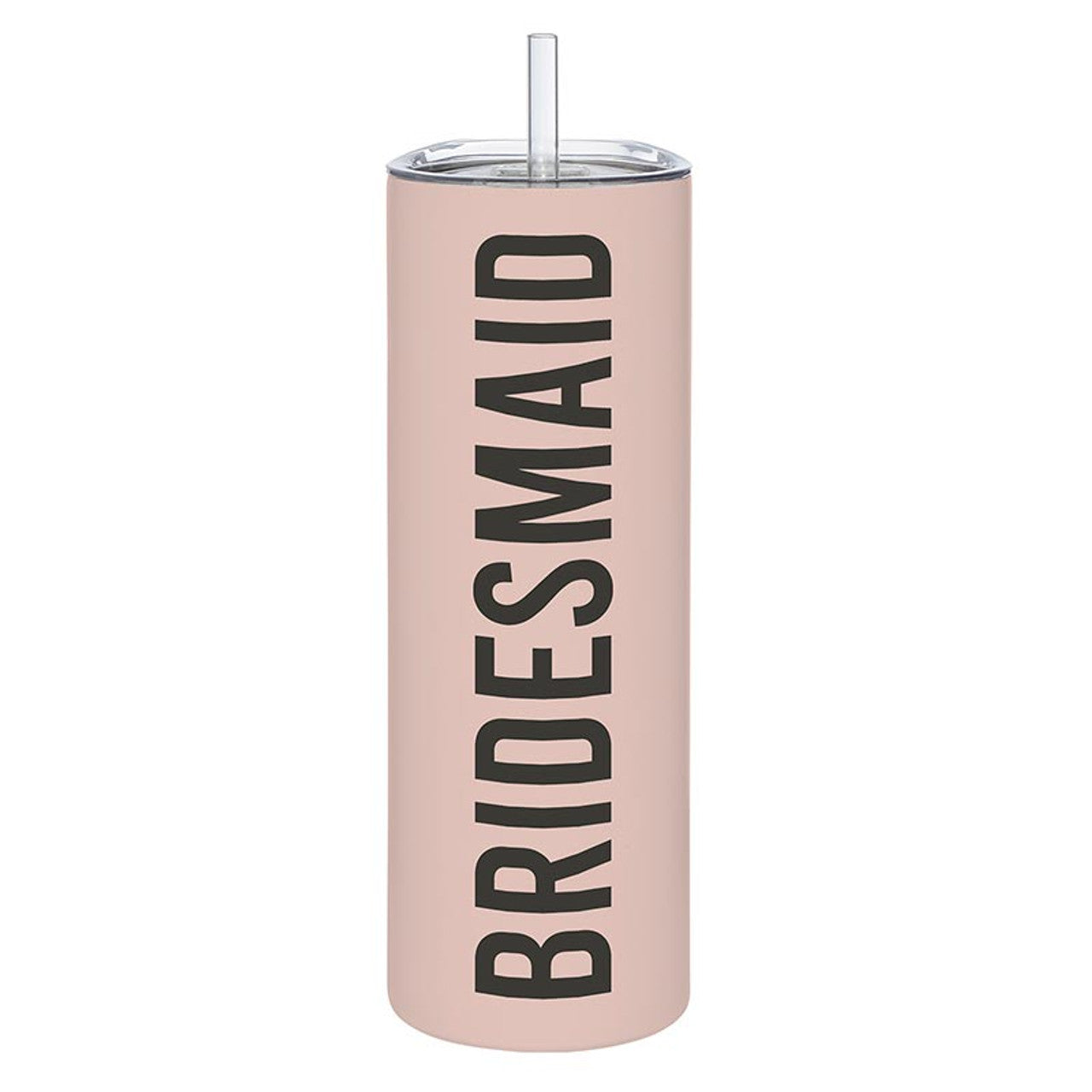 Light Pink Bridesmaid 20oz Tumbler with Straw