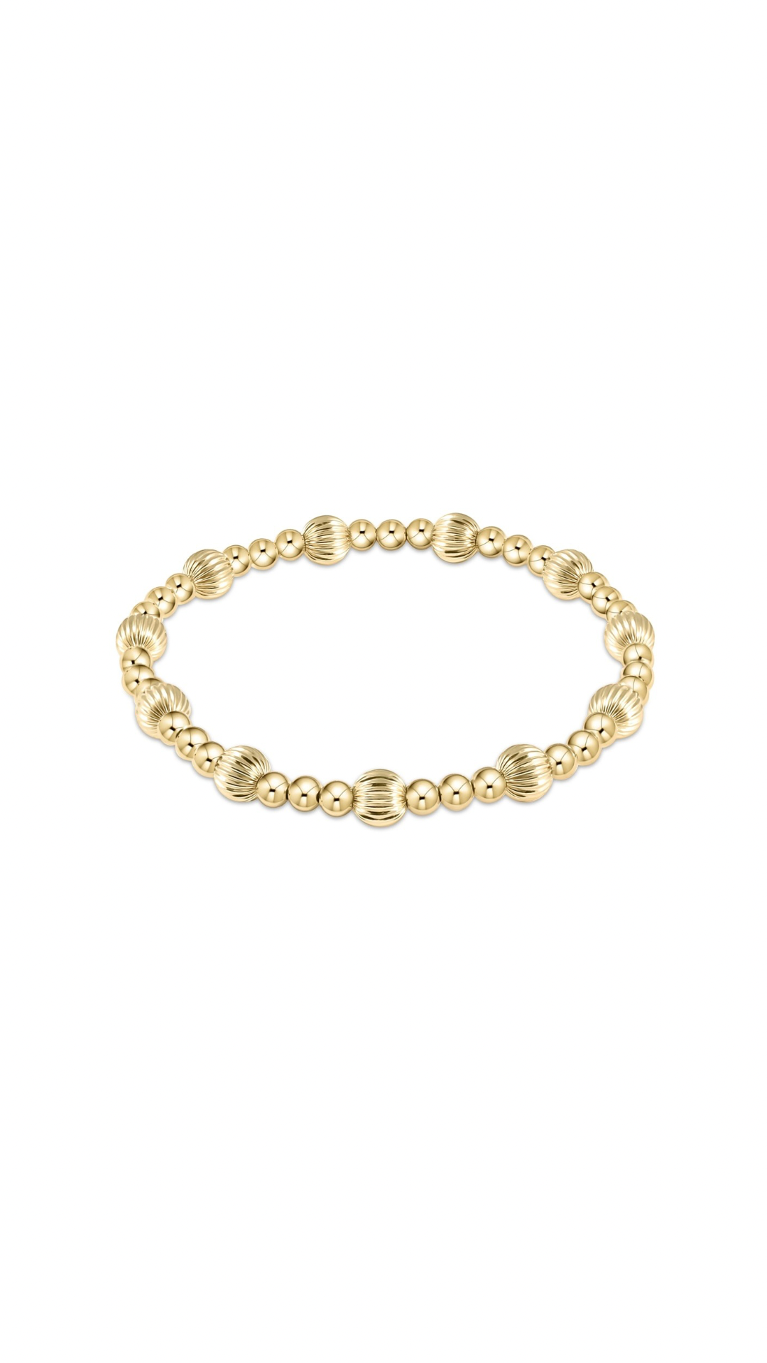 Enewton Dignity Sincerity Pattern 6mm Bead Bracelet-Gold