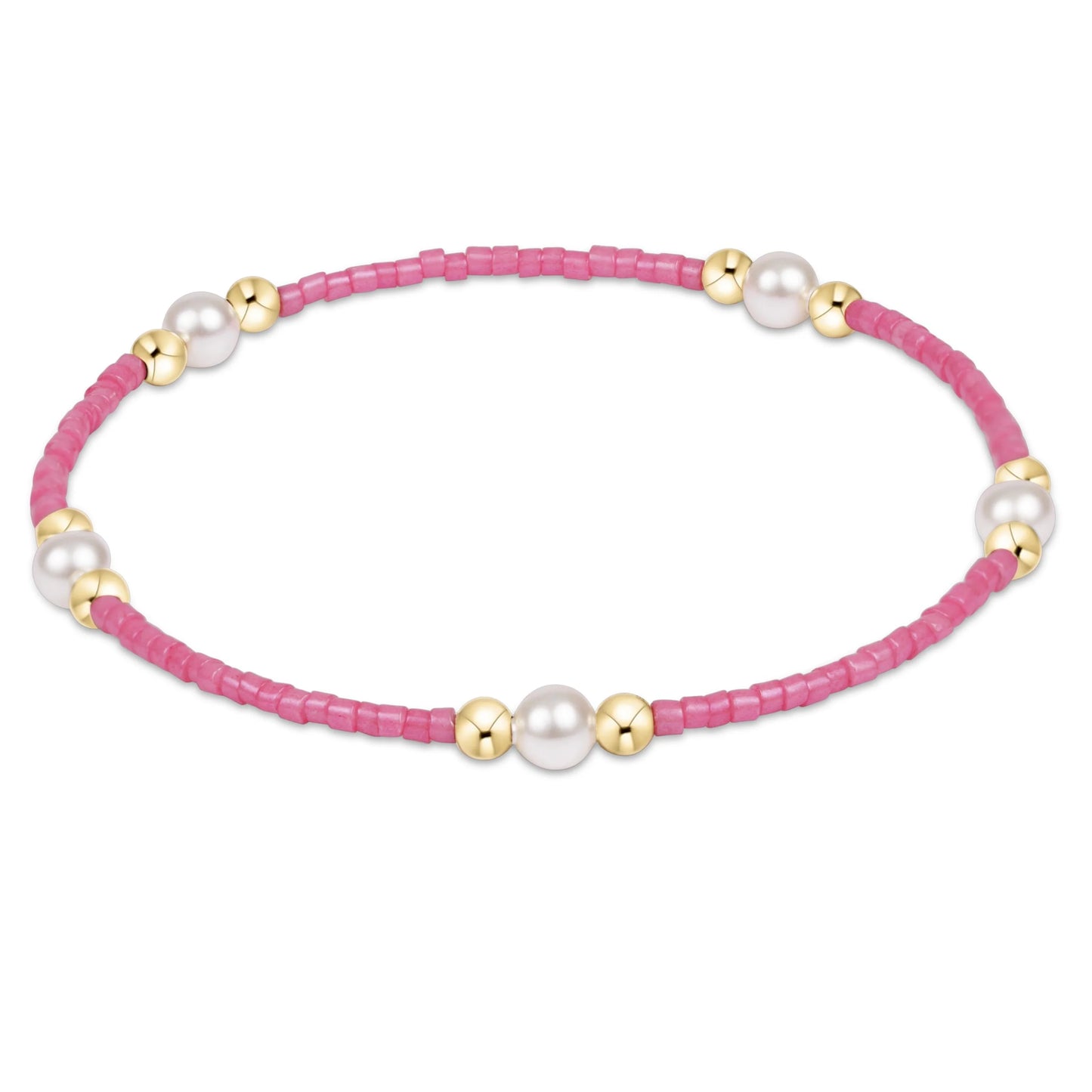 E NEWTON HOPE PURPOSE PEARL BRACELET - BUBBLEGUM