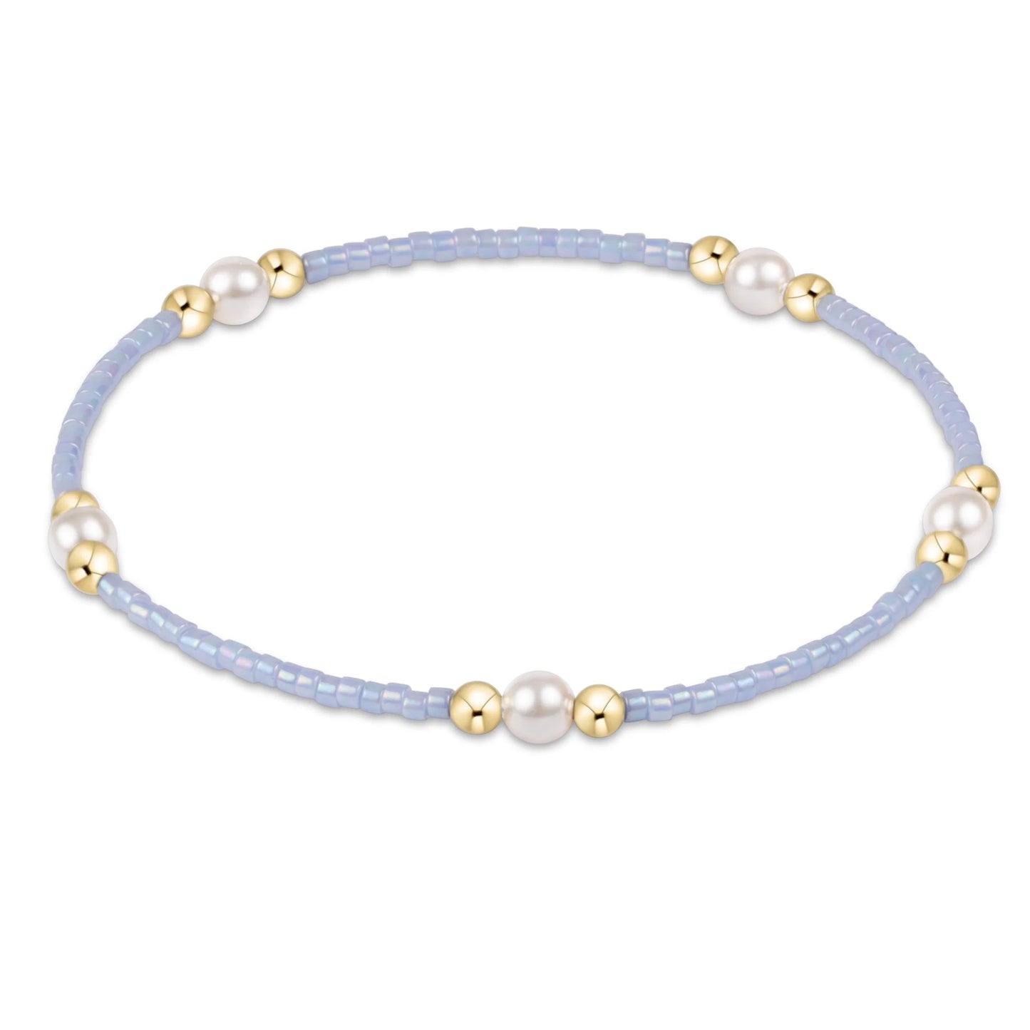 E NEWTON HOPE PURPOSE PEARL BRACELET - OCEAN MIST
