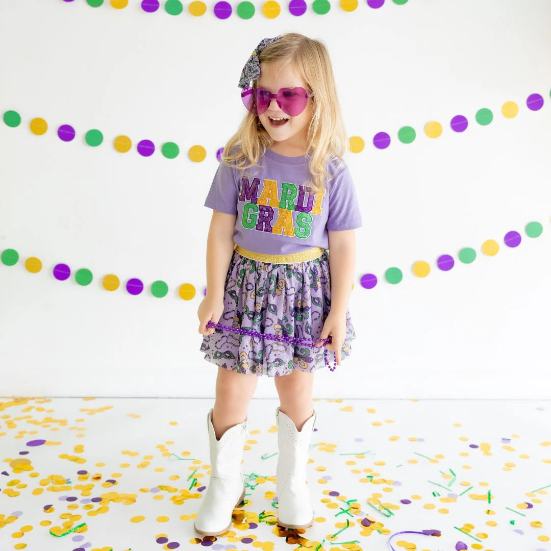 Kids Mardi Gras Patch T'Shirt (Unisex)
