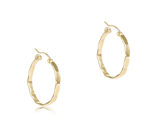 Scalloped Round Gold 1.25"Hoop
