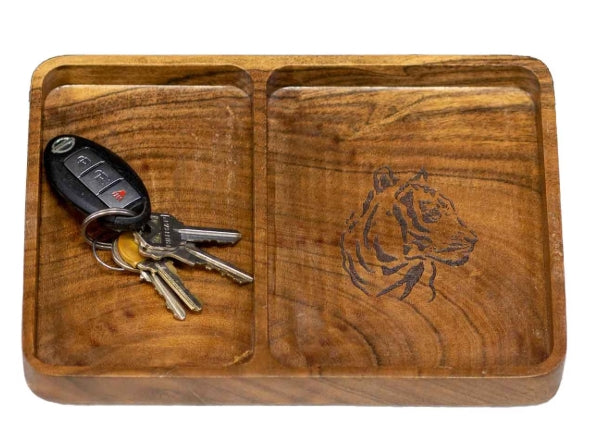 Etched Wooden Valet Tray