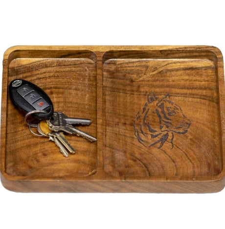 Etched Wooden Valet Tray
