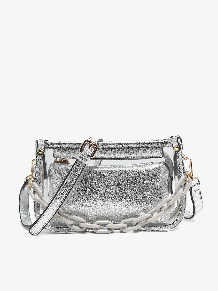 M2226CR Jessica Clear Crossbody w/ Chain