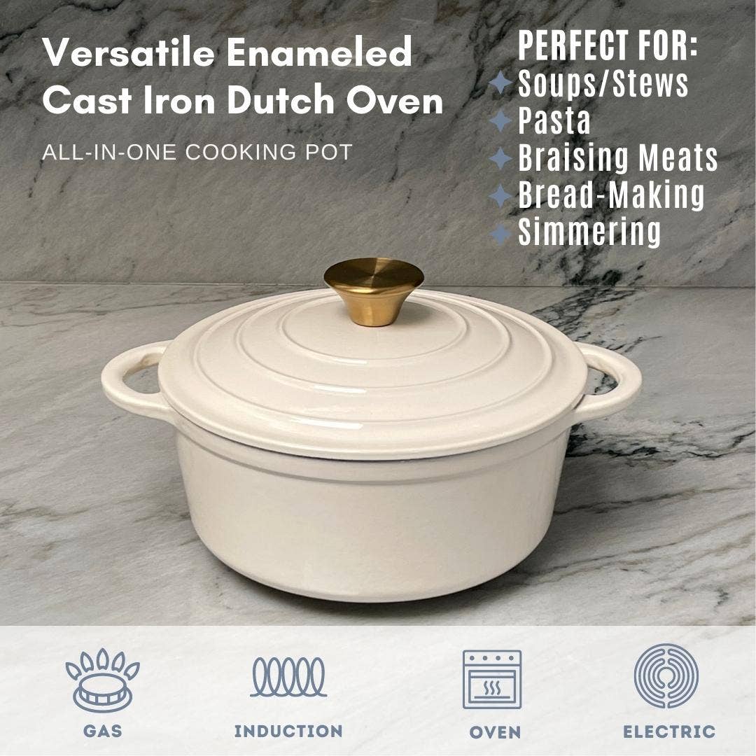 Enameled Cast Iron Dutch Oven - 2.8 Qt or 6 Qt