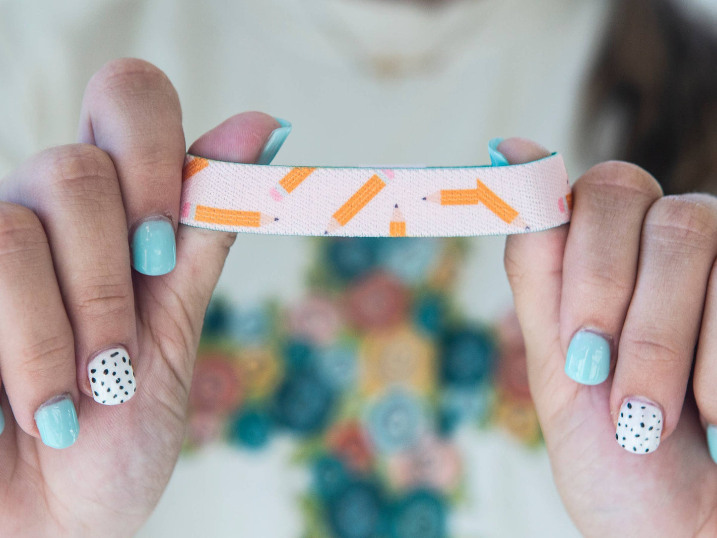 Teacher Pencil Stretchy Bracelet