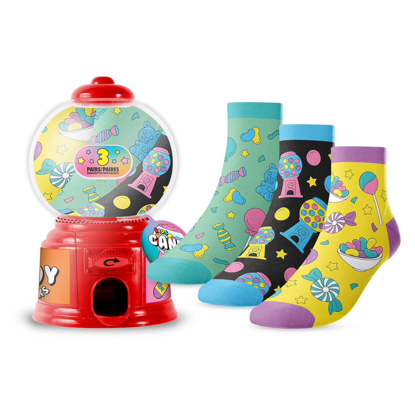 KIDS GUMBALL MACHINE SOCKS