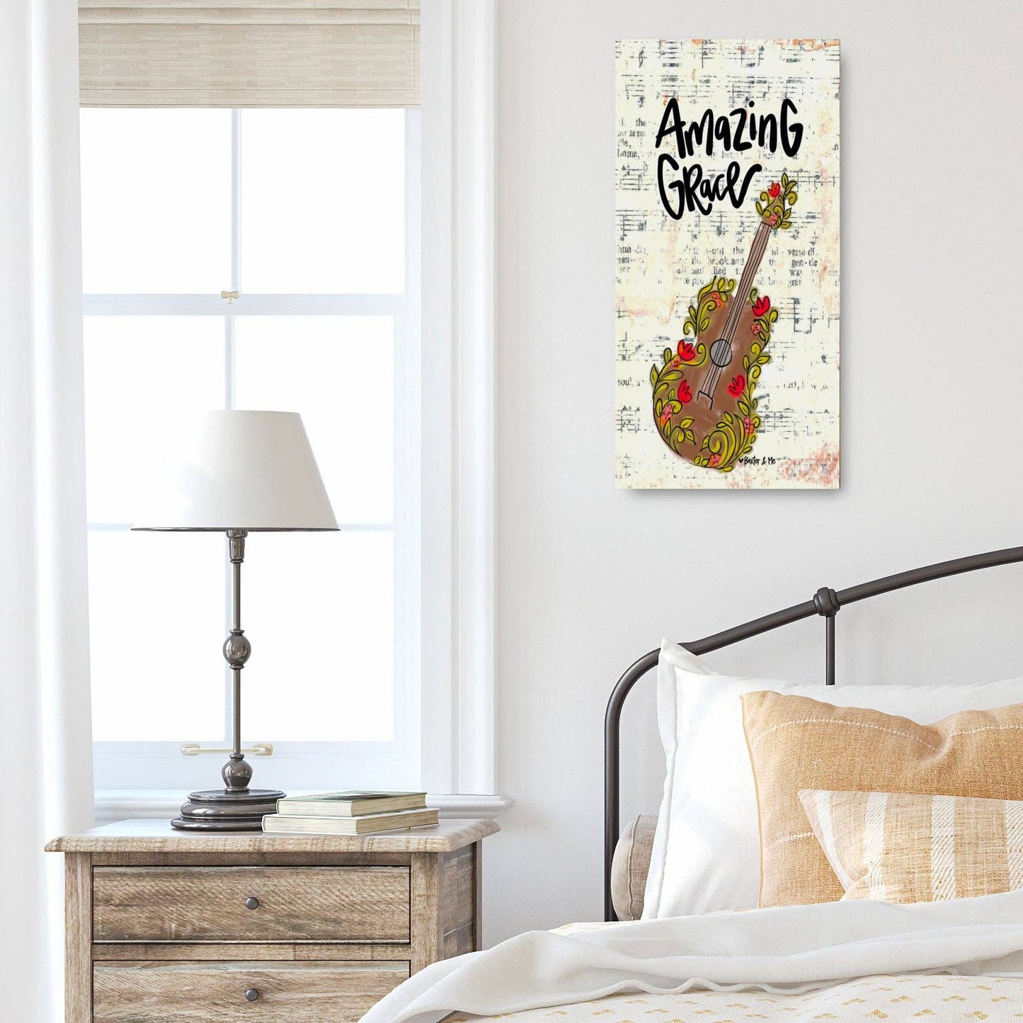 Amazing Grace Guitar Wrapped Canvas