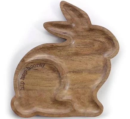 Hip Hop Hooray Mango Wood Bunny Tray