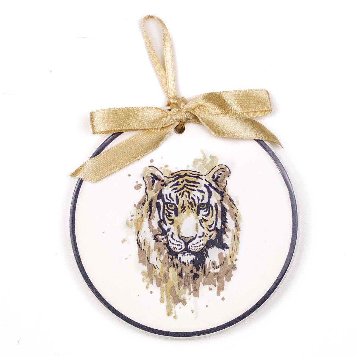Tiger Love Ornament White/Multi 4"