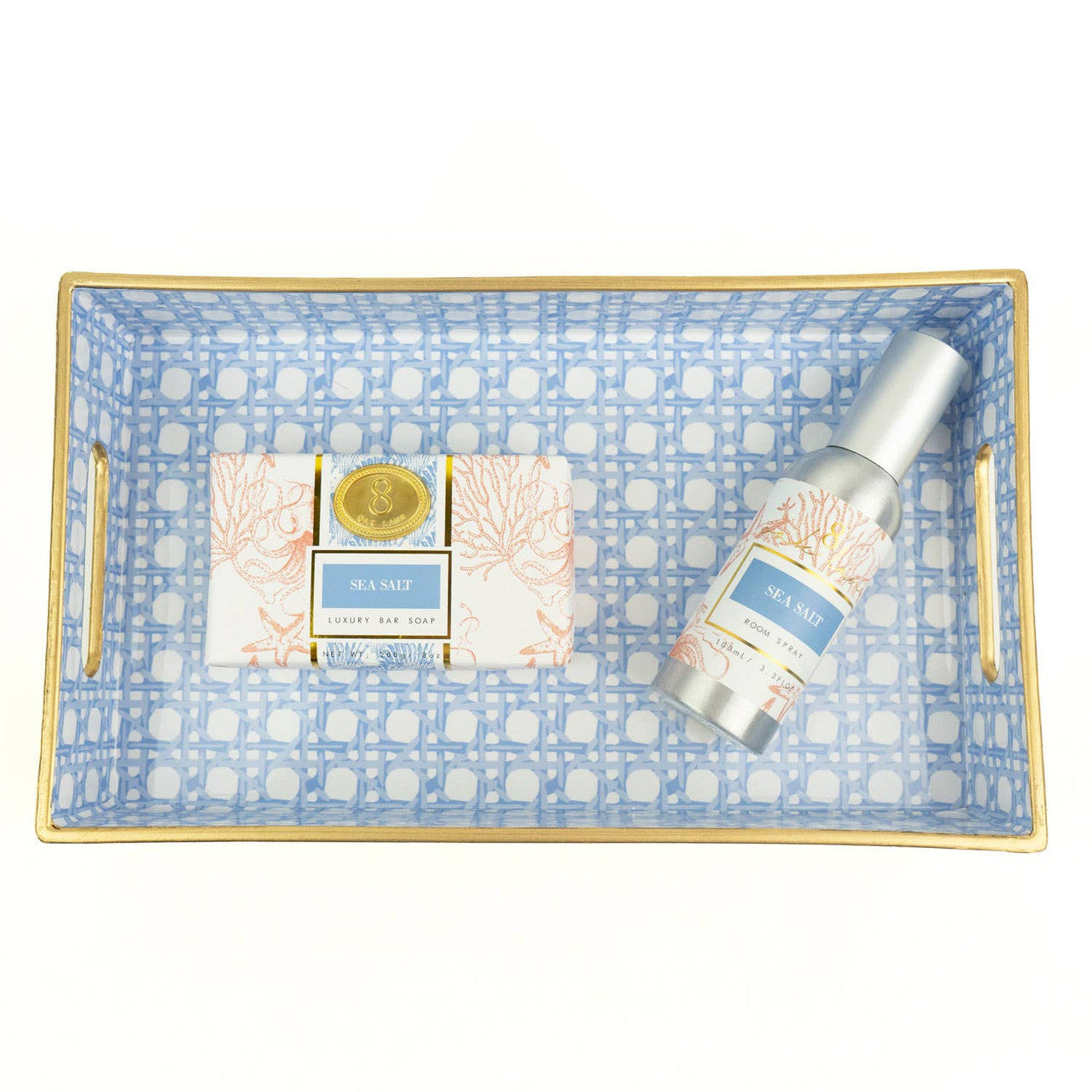 Blue Cane Small Vanity Tray