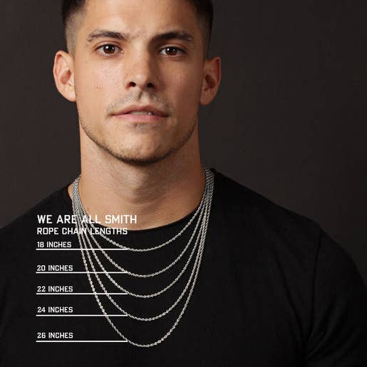 Waterproof Men's St. Christopher necklace (Rope Chain)