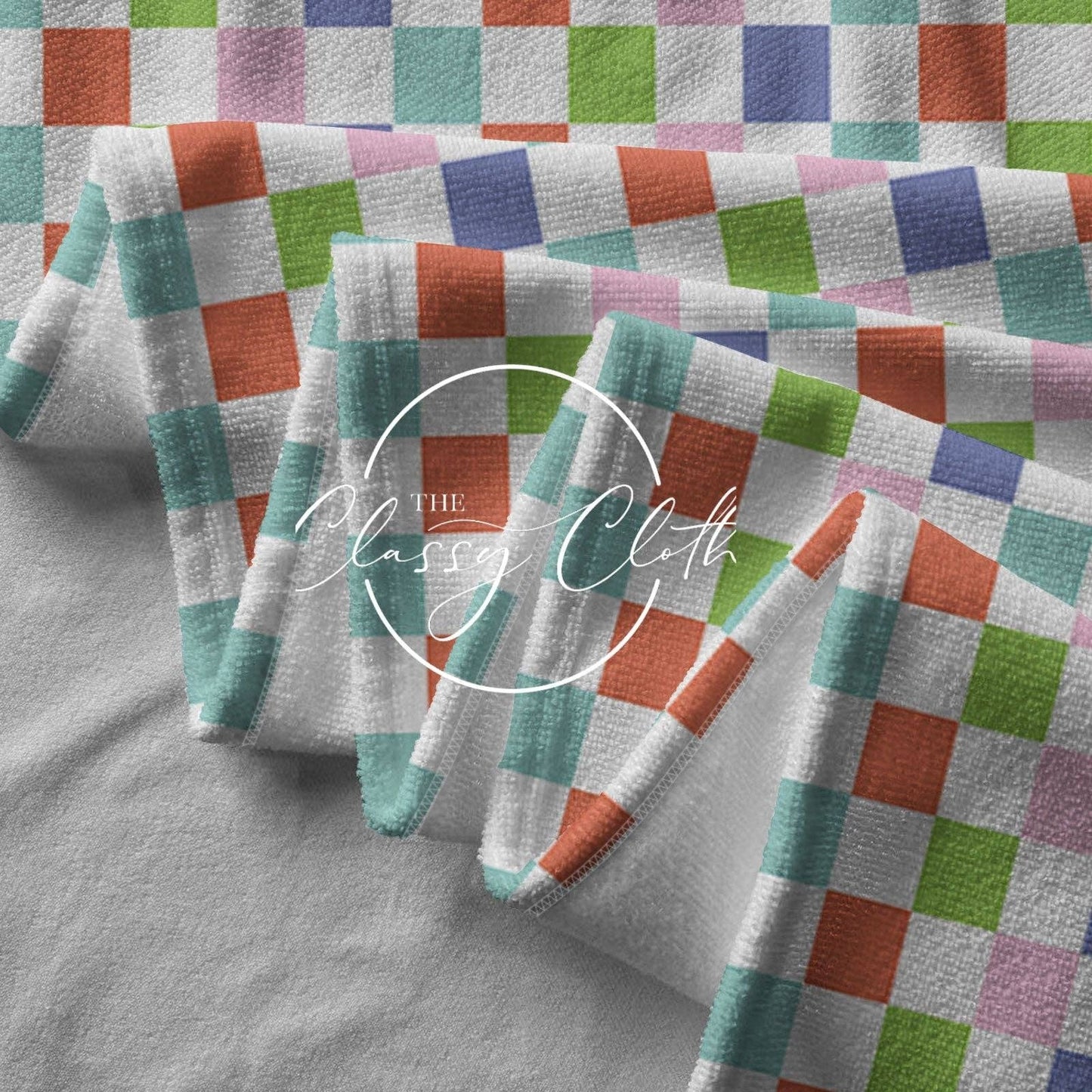 Beach Towel- Multicolored Checkered