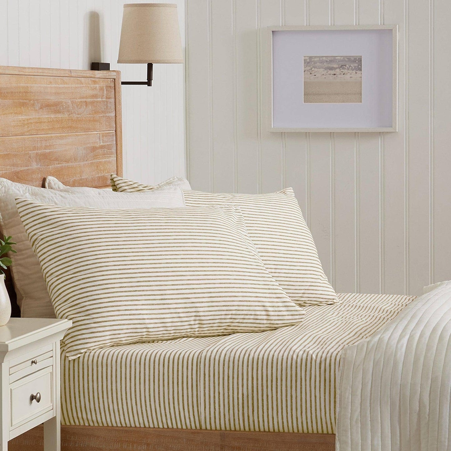 4-Piece Striped Microfiber Sheet Set - Evette Collection