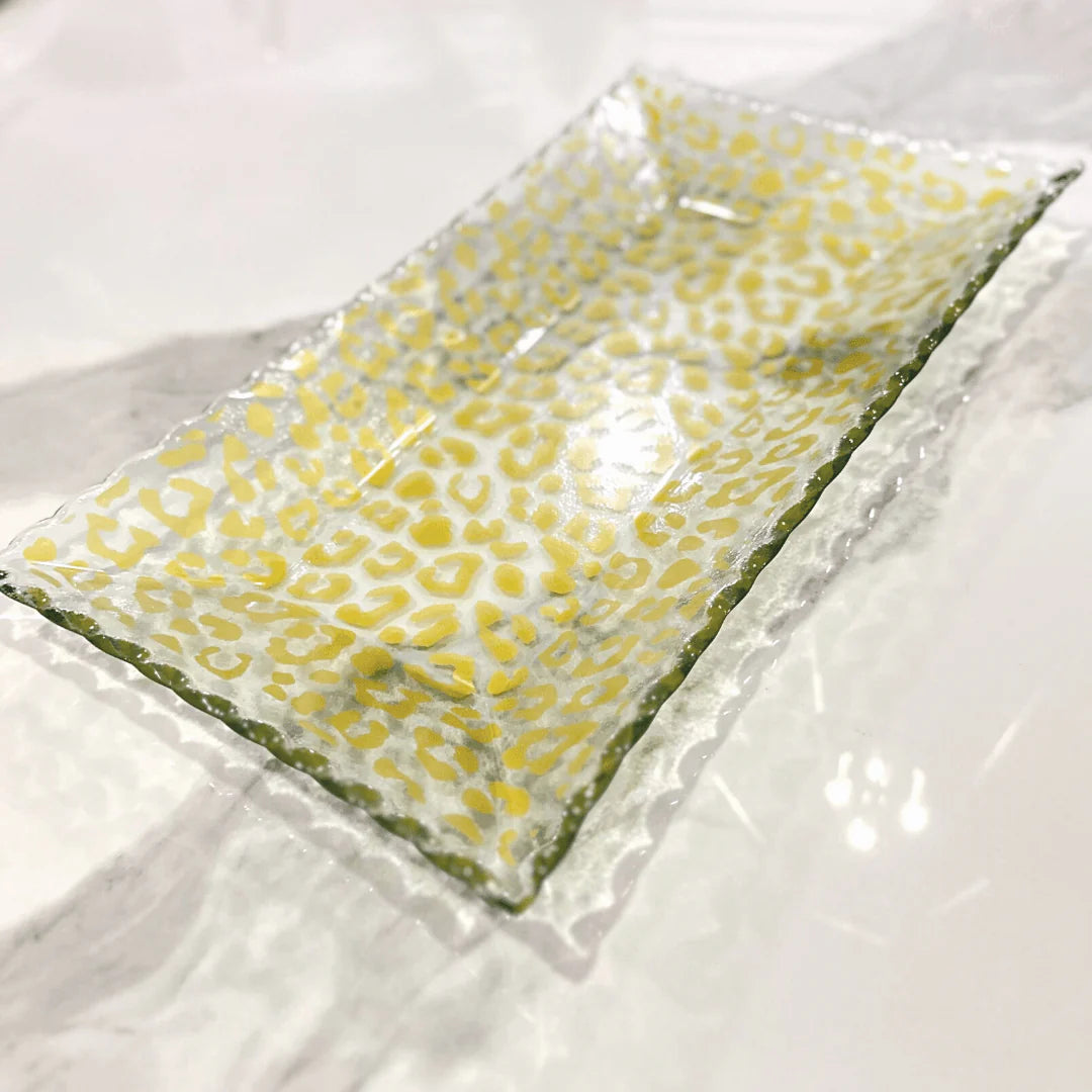 Leopard Rectangle Serving Tray