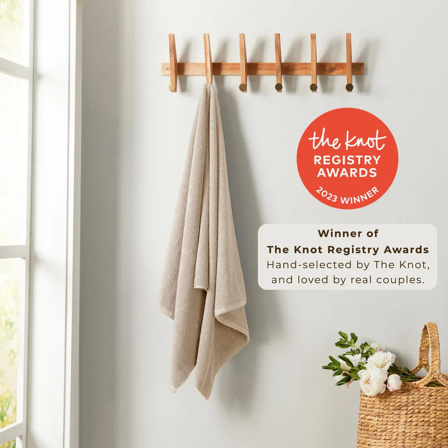 6 Piece Cotton Textured Bath Towel Set - Acacia Collection