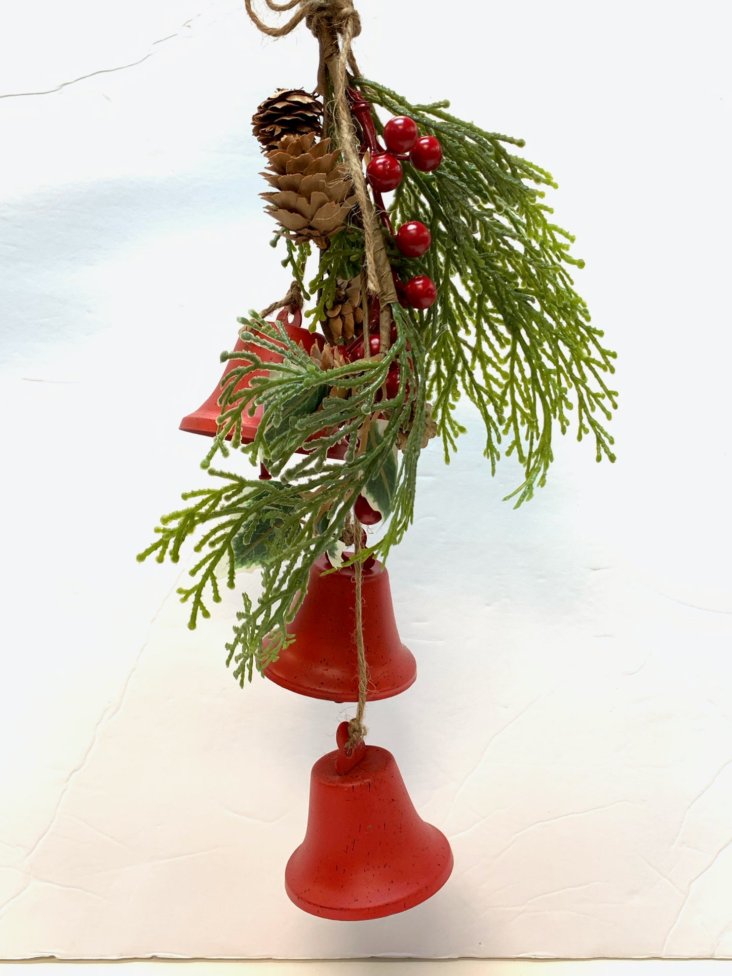 Mixed Greenery with Red Bells