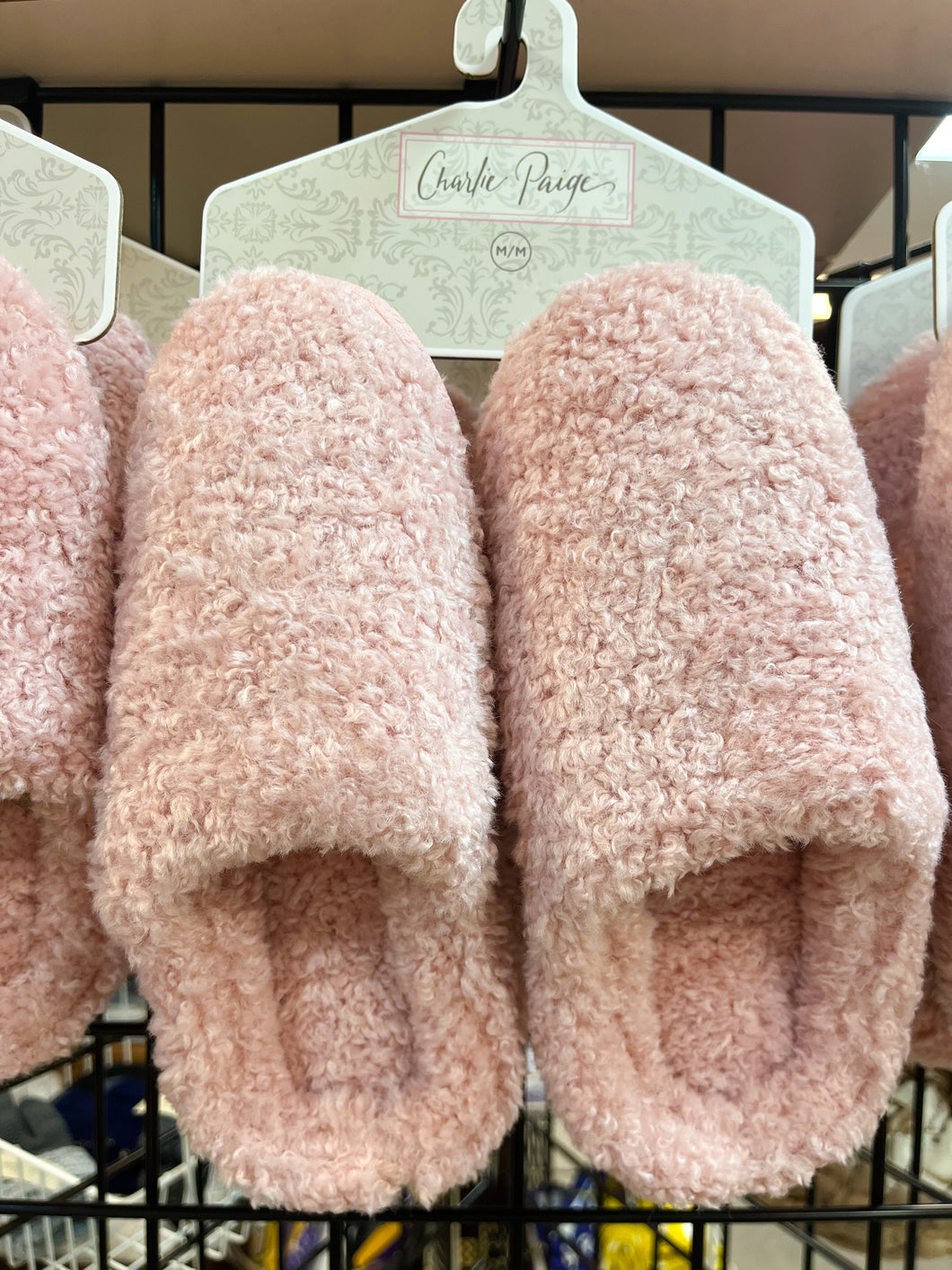 Pink Sherpa Slippers