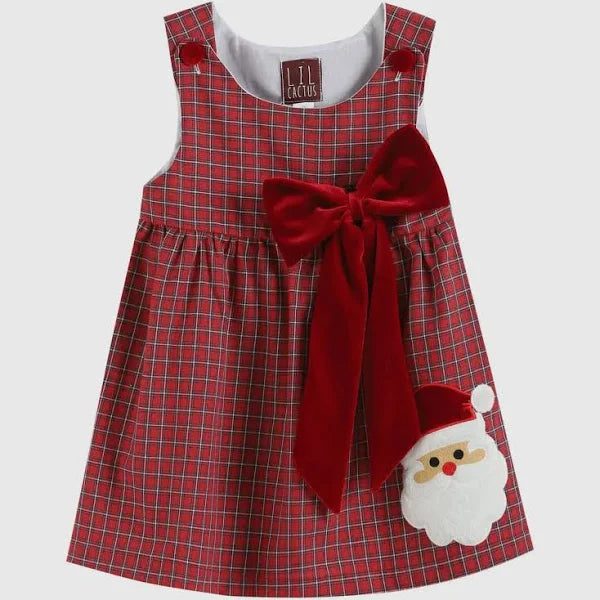 Santa Bow Babydoll Dress!